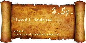 Hlavati Szabina névjegykártya