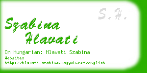 szabina hlavati business card